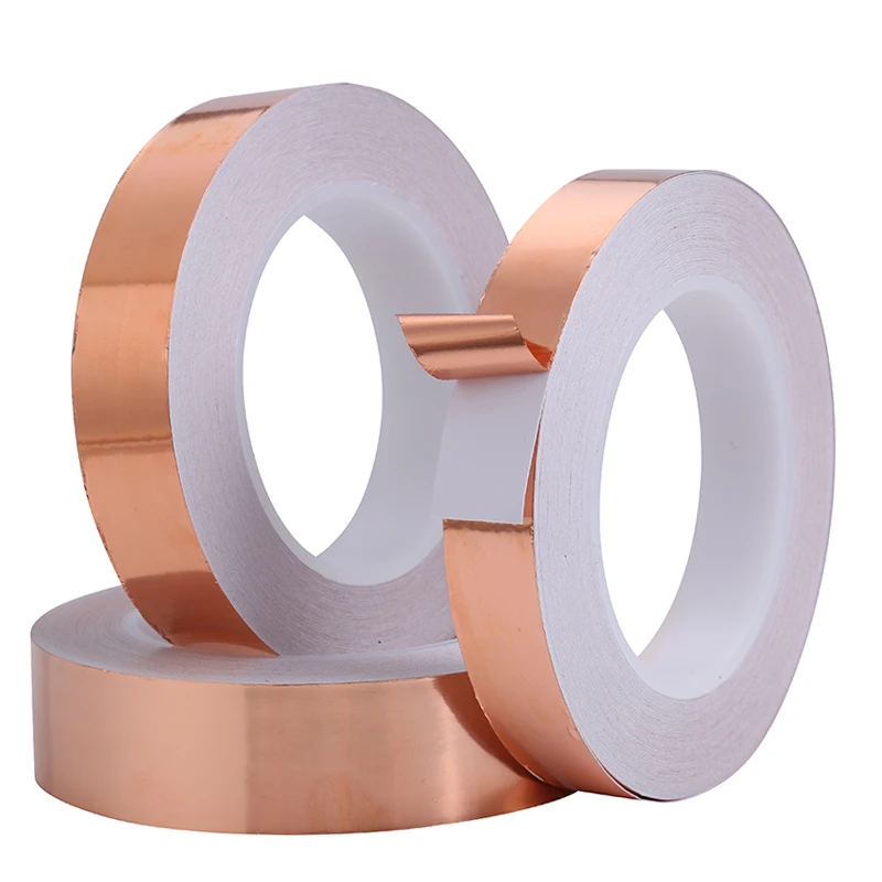 3Pcs 20 Meters Single Side Conductive Copper Foil Tape Strip Adhesive Emi  Shielding Heat Resist Tape(4Mm/5Mm/6Mm) 